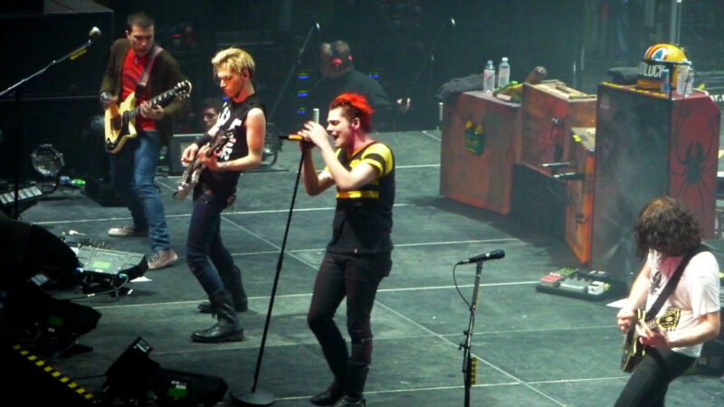 I My Chemical Romance durante un concerto a Nottingham